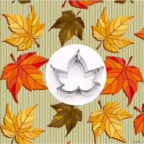 3pcs Stainless Steel Cookie Cutter Maple Leaf Shape Fondant Sugarcraft Candy Cupcake Biscuit Molds Wedding Cake decorating tool