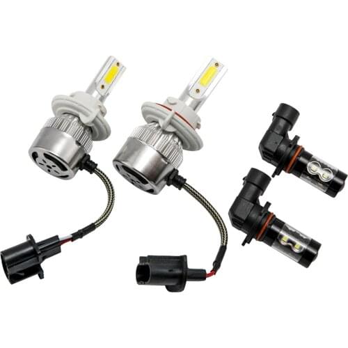 4pcs 6000K Xenon White LED Headlights Fog Lights For Ford F-150 2004-2015