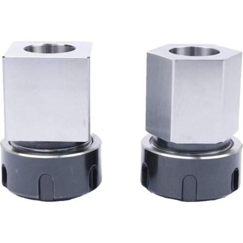 517A 2 Pcs ER-32 Collet Chucks Block Set Square & Hex Workholding Holder Turning Tool