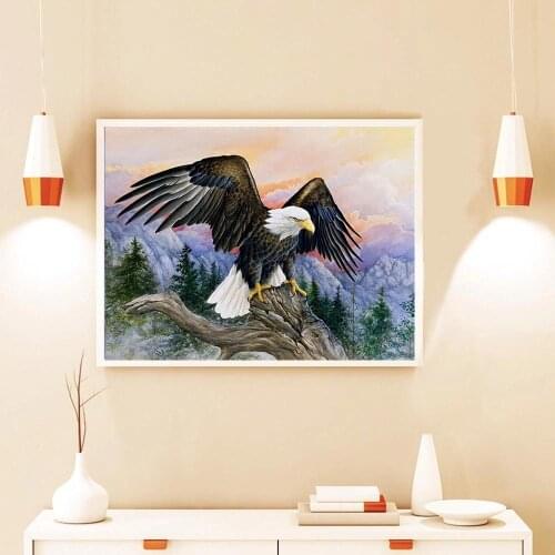 Full Drill Square Diamond Painting 5d Eagle Animal Home Decoration Embroidery Picture Art Kits