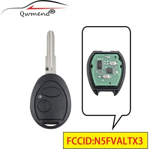 QWMEND N5FVALTX3 2 Buttons Car Remote Key for Land Rover Discovery 1999-2004 Smart Car Key 433/315Mhz PCF7931AS Chip