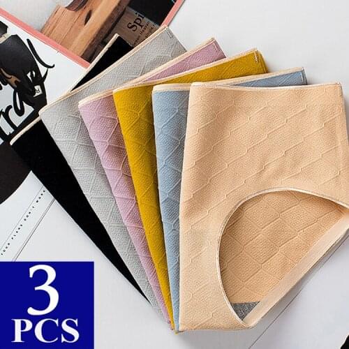 3pcs/lot Seamless Panties Cotton Womens Briefs Graphene Bacteriostatic Black Panties Underwear Lingerie Femmle Undershorts