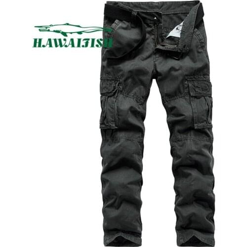 Male cargo pants fashion multi pockets military tactical pants army outerwear straight trousers long trousers mens clothing
