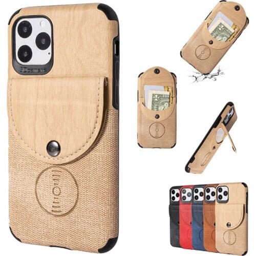 Business Credit Card Pocket Phone Case for Iphone 12 Promax Mini 11 Pro Max Xr X Xs Max 6s 7 8 Plus Se 2020 Magnet Back Cover