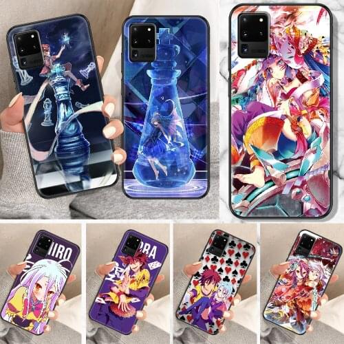 No Game NO life Anime Phone case For Samsung Galaxy Note 4 8 9 10 20 S8 S9 S10 S10E S20 Plus UITRA Ultra black luxury prime