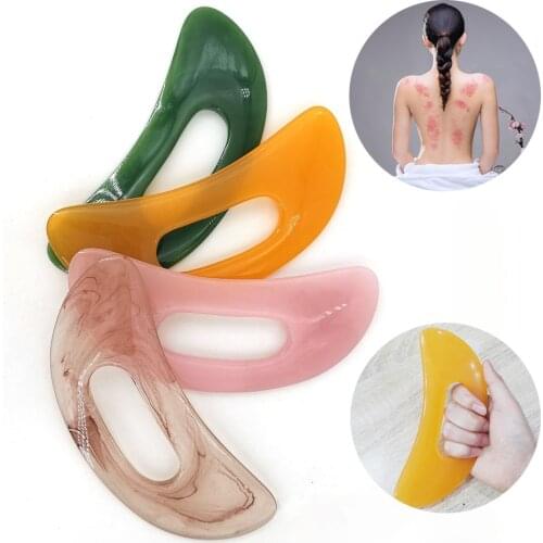 1Pc Guasha Board Natural Stone/Synthetic Resin Tool Scrpy aping Board Massage Tool Guasha Massage Board Scraper Massage Thera