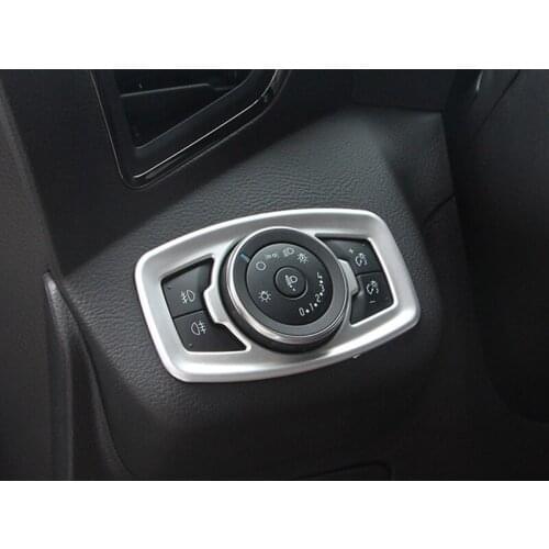 Fit For Ford Kuga Escape 2017 2018 ABS Chrome Car Fog head light headlight lamp swiTch button panel Cover Trim accessories