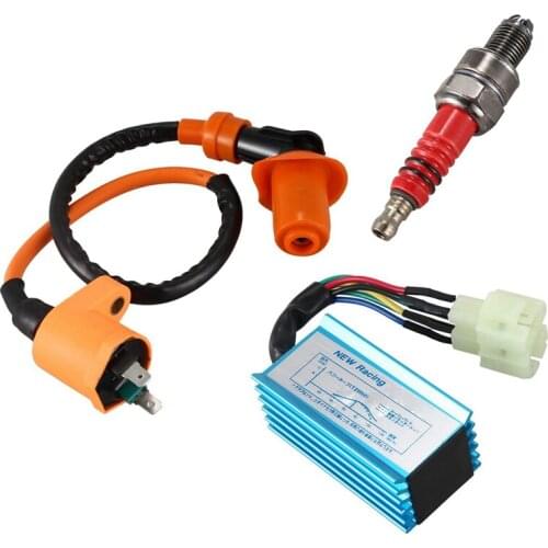 Racing Ignition Coil+Spark Plug+CDI Box For GY6 50cc-150cc 4-Stroke Engines ATV