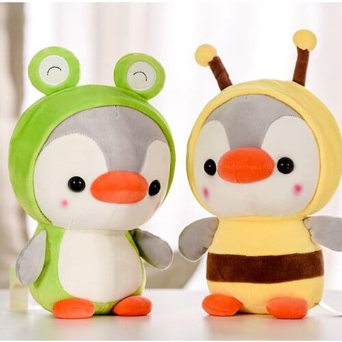 Kawaii Creative Cartoon Penguin Doll Plush Toy Soft Pillow Plushie Doll Cute Cushion Room Decor Ornaments Toys Birthday Gift
