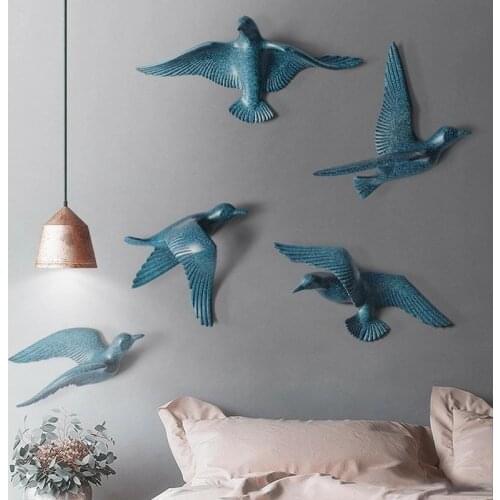 Creative Seagull Bird Wall Decoration Living Room Porch TV Background Wall Pendant Laser Cube Engraver Home Decor