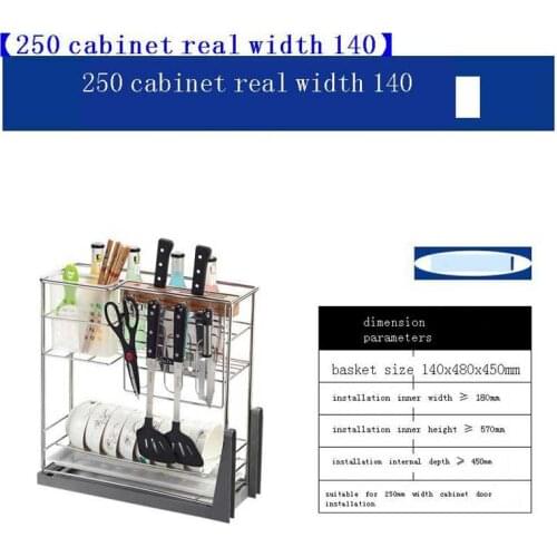 Cucina Pantries Kuchnia and Storage Cestas Corredera Pantry Organizer Stainless Steel Cocina Cozinha Rack Kitchen Cabinet Basket