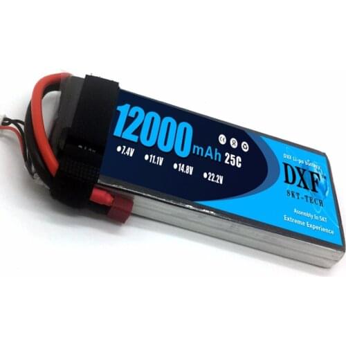 DXF 12000mAh 7.4V 2S 25C RC Lipo Battery For Helicopter S1000 Drone FPV UAV Car Boat