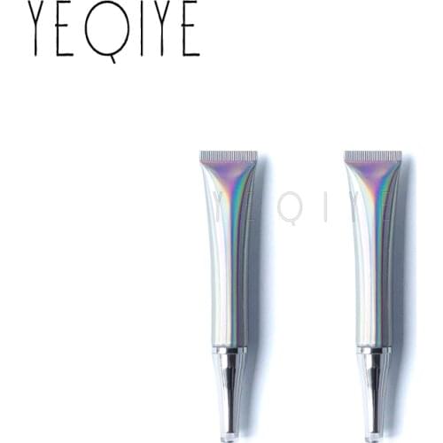 【10PCS】20g Shinny Silver Stamping Plastic Cream Squeeze packing Bottle 20ml Cosmetic Eye Cream Essence Packing Soft Bottles