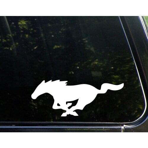 Mustang - 9inches; x 3-1/2inches; - Vinyl Die Cut Decal/ Bumper Sticker For Windows 22.5cm