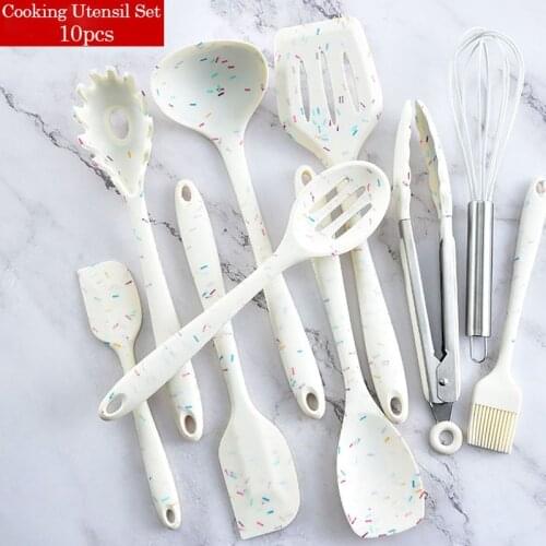 10 PCS Silicone Cooking Utensil Set Non-stick Spatula Shovel set spoon kitchen utensils set gadgets kitchen tools