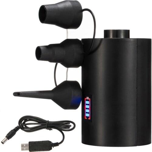 Inflatable Pump Portable Electric Air Pump Outdoor 3 Nozzles Mini Air Compressor For Mattress Boat Camping Inflatable Toy