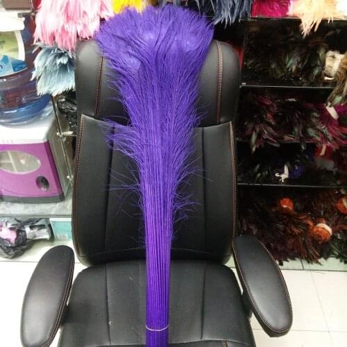 Wholesale 50 PCS Beautiful Purple Natural Feathers 32-36inch/80-90cm For DIY Clothes Craft Making Party Decoration