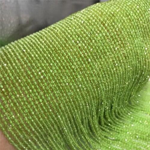 Natural peridot faceted round seed beads without treatment charm For Jewelry Making DIY women Bracelet necklace