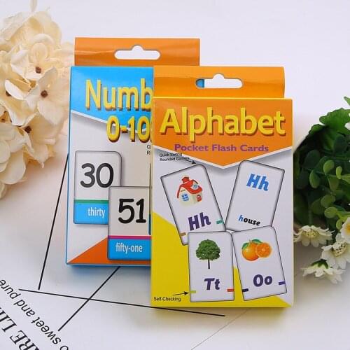 Child learning toy educational flash math teaching cards of numbers alphabet for 3-12 years old kids