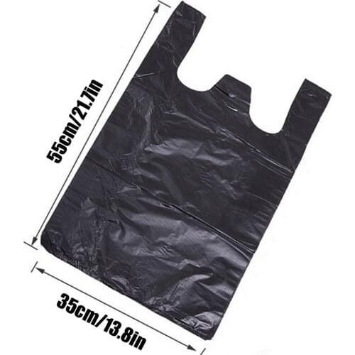 Disposable Garbage Bag Black (100pcs)Disposable Diaper Bags with convenient handle ties, Bin Bags,Durable Trash Bag