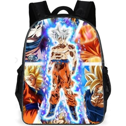 16 Inch GOKU 3D Printing Children School Bags Orthopedic Backpack Kids School Boys Girls Mochila Infantil Catoon Bags