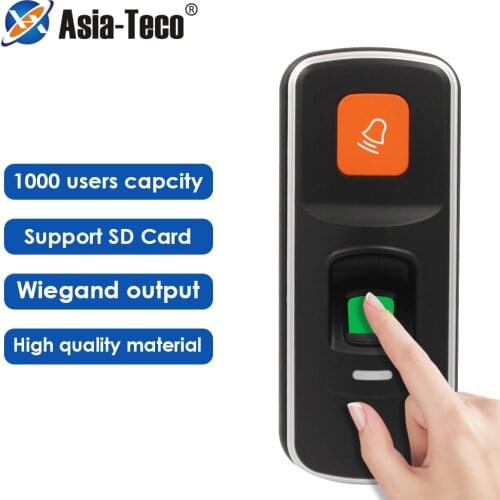 RFID 125KHz Access Control Reader Fingerprint Biometric System Fingerprint Access Controller WG26 input/output Support SD Card