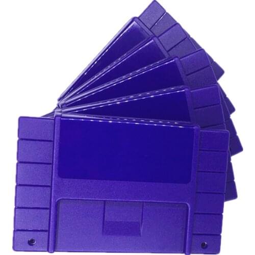 Transparent blue color Game Cartridge Replacement Plastic Shell For NTSC SNES game card 16BIT game card Shell