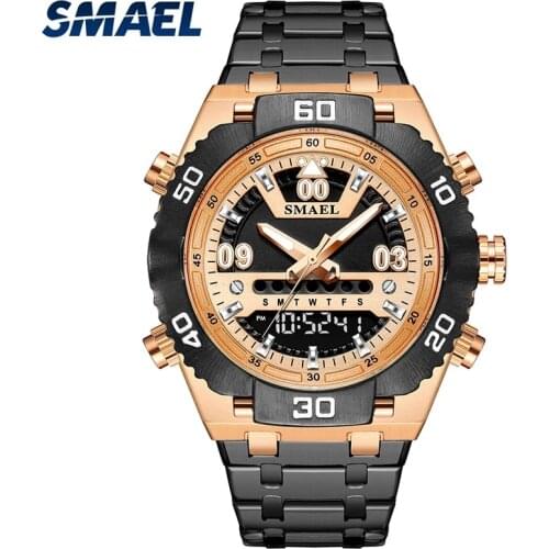 Sports Casual Quartz Mens Watch, Pointer And Digital Dual Display, Automatic Full Date Update, Alloy Case, Luminous Dial