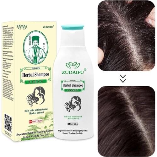 120ML Zudaifu Psoriasis Eczema Herbal Ginseng Treatment Shampoo Mite Growth and RemovalCare Repair Hair Antibacterial Serum