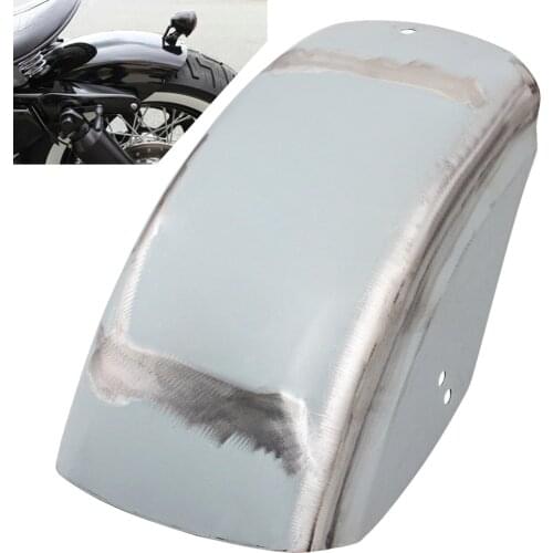 Motorcycle Rear Fender Short Flat Mudguard Upaint Metal For Harley Sportster XL 883 1200 48 72 Iron Bobber Custom Cafe Racer 86