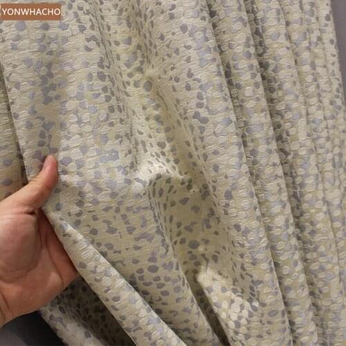 Custom curtains modern Chinese living room high precision jacquard dots white cloth blackout curtain valance tulle panel C086