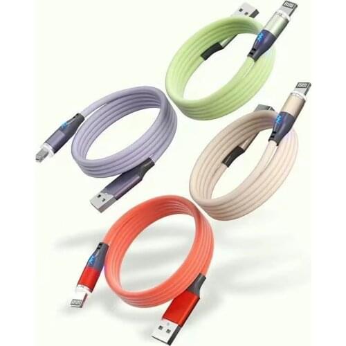Liquid Silicone Charge Cable For Samsung Android Charging Magnetic Micro Charger USB Type C Cable Mobile Phone Cord Wire