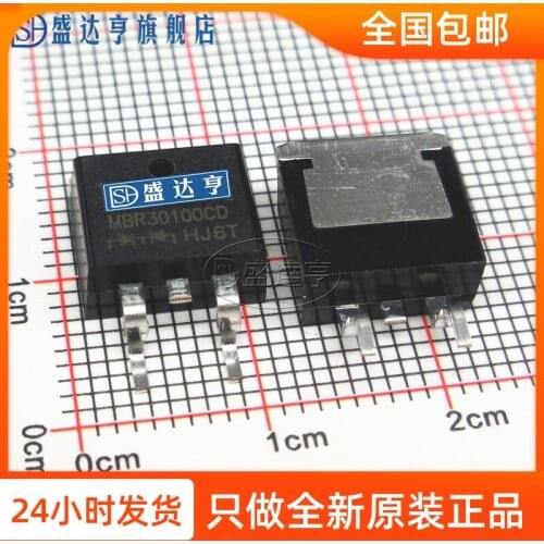 10Pcs/Lot MBR30100CD 30A 100V TO252 SMD: DIP Schottky Barrier Diode