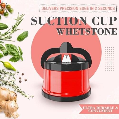 2PCS Super Sharp Suction Cup Knife Sharpener Safe Simple Hands-Free Knife Sharpener Home Outdoor Portable Hand Tool