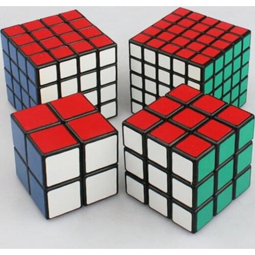 2x2x2 3x3x3 4x4x4 5x5x5 Puzzle Cube Set Professional Speed Competition Magic Cube Toys for Kids Children 1 Set = 4PCS
