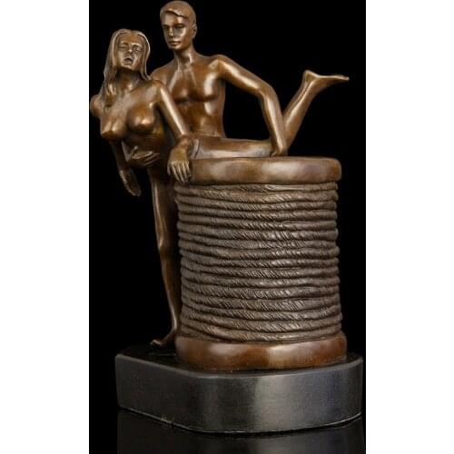 ArtsHom DS-589 BRONZES-Erotic-Make-Love-Bronze-Statues-Nude-Woman-Man Statue Sculptures-Eroticism-Sexual-love-Lust-Desire Home