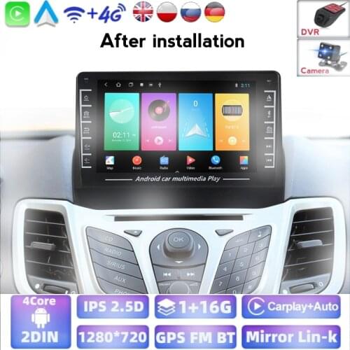 Car Radio For Ford Fiesta 2009-2017 Android 8.1 2 Din 8 Inch Multimedia Stereo Navigation GPS Car DVD Player Support Carplay Swc