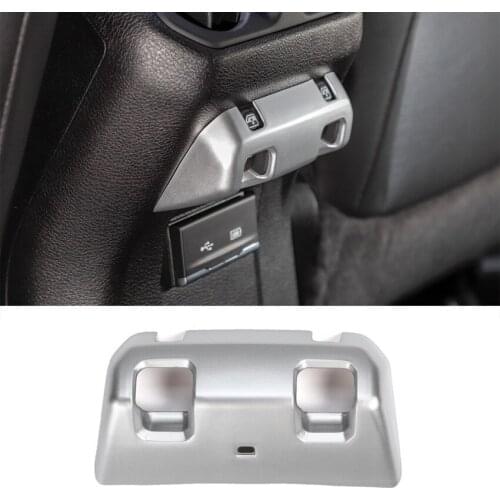 JXKaFa For Jeep Wrangler JL 2018 Car Rear Row Window Lift Switch Panel Cover Frame Decor Sticker Styling Auto Accessories ABS
