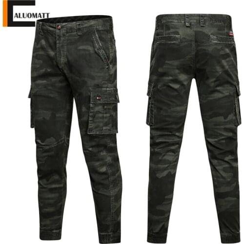 Mens Military Tactical Cargo Pants Outdoor Casual Multi-Pocket Overalls Pants Men Camouflage Streetwear Cotton Male Trousers