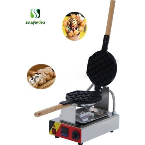 Digital Bubble Egg Waffle Maker machine Rotating Hong Kong Eggettes Egg Puff maker Iron Machine Eggette Wafer Waffle Baker