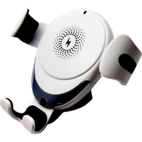 2 in 1 Light Electric Car Phone Holder Charger For iPhone 12 Wireless Charging Intelligent 10W Qi Wireless Car Mount Charger