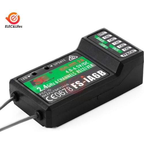 FS- iA6B 2.4G 6CH channels PPM Output With iBus Port Receiver For Flysky FS i4 / i6 / i6S / i10 / GT2F / GT2E / GT2G / iT4S