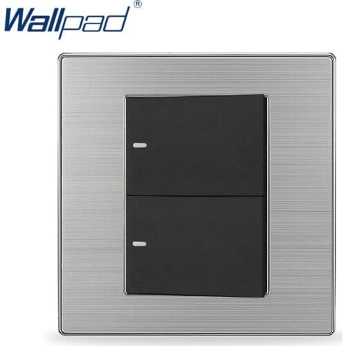 2019 Hot Sale 2 Gang Reset Wallpad Luxury Electric Curtain Shutter Switch Momentary Contact Wall Switches