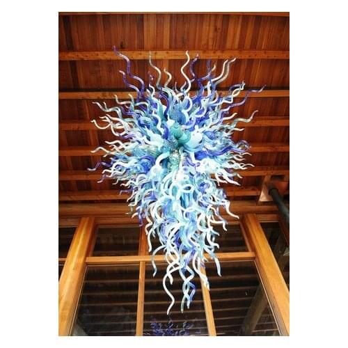LR007-Hotel Villa Restaurant Decoration Style Large Murano Glass Led Ceiling Light