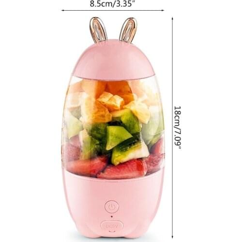 330ml Portable Mini USB Rechargeable Electric Juicer Bottle Fruit Blender Mixer