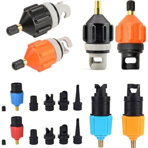Inflatable Rowing Rubber Boat Air Valve Adapter Paddle Board Canoe Kayak Air Valve Pump Compressor Converter 4 Nozzle
