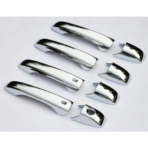 New Chrome Car Side Door Handle Cover Trim With SMART Keyhole For Jeep Patriot 2007 To 2014 Jeep Grand Cherokee 2011 To 2014