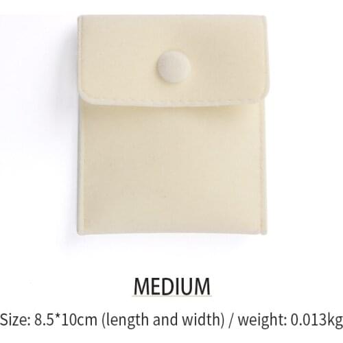 New Female Simple Beige Jewelry Storage Bags 4 Colo Available For Brooch Bracelet Necklace Earring Packaging Jewellery Organizer