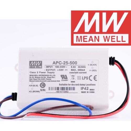 Original Mean Well APC-25 Series meanwell 350mA/500mA/700mA/1050mA Constant current 25W Single Output LED Switching Power Supply
