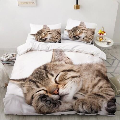 Luxury 3D Bedding set Europe Queen King Double Duvet cover set Bed linen Comfortable Blanket/Quilt cover Bed Set animal white